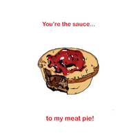 Big Bite Studios Greeting Cards - Meat Pie